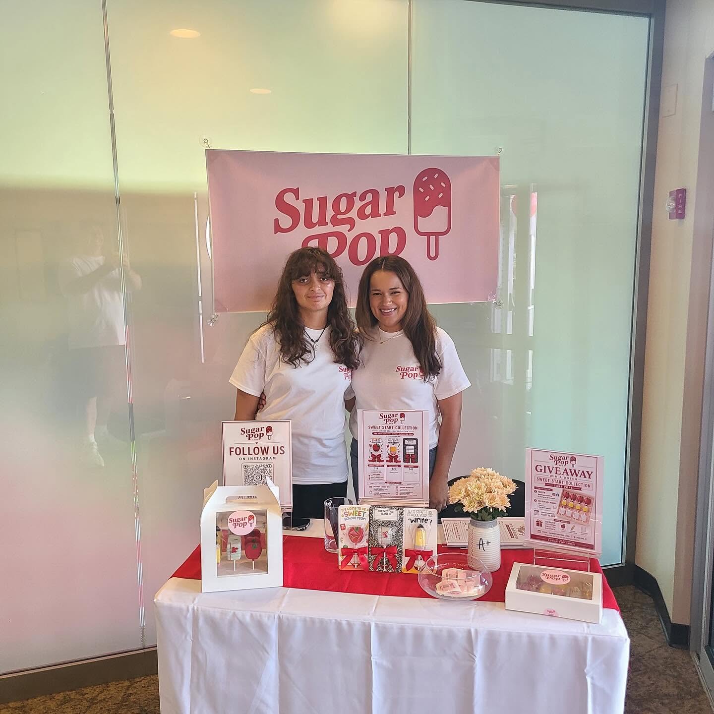 Sugar Pop market booth with Sweet Start Collection display